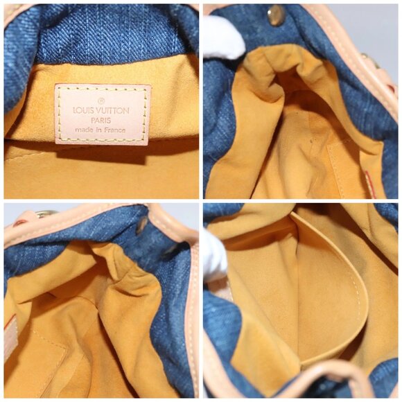 LOUIS VUITTON Monogram denim Preity Hand Bag Blue M95020 LV Auth BA268AV - Picture 15 of 16